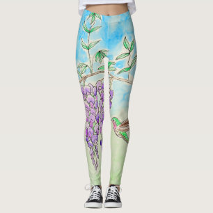 Leggings Peinture des colibris et des bactéries