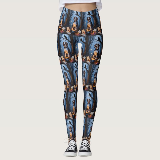 Leggings Peinture d'Halloween blanc (Devant)