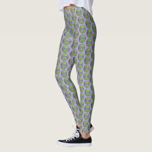 Leggings Peinture Iris Violet - Art Fleur Originale