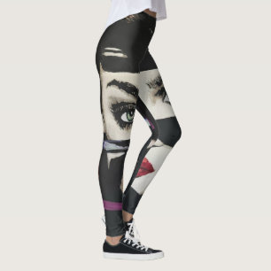 Leggings Peinture 'Out of the Dark' sur une