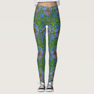 Leggings Peinture pourpre de fleur