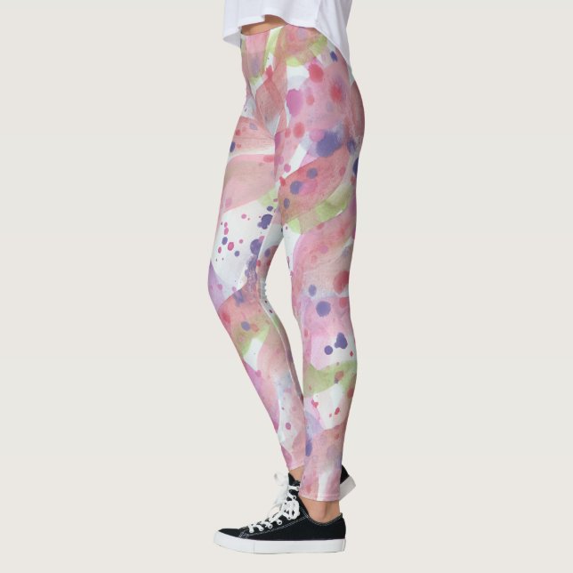 Leggings Peinture rose (Gauche)