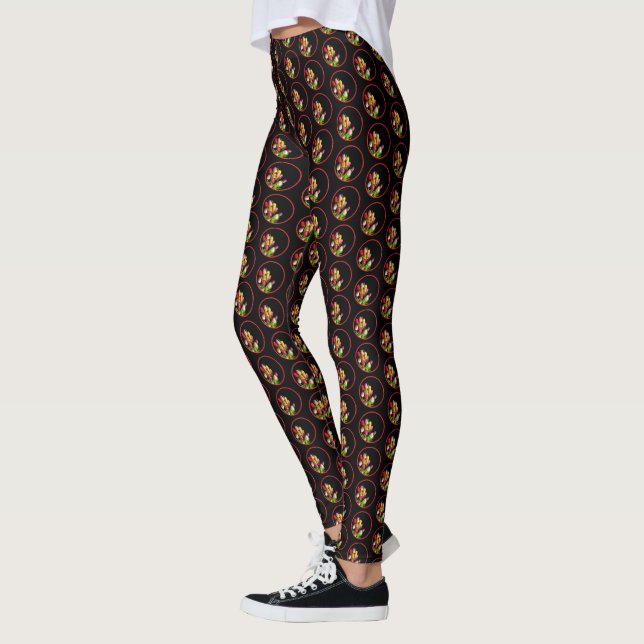Leggings Peinture Tulip - Art Fleur original (Gauche)
