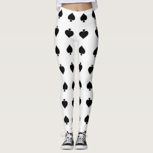 Leggings pelles noires sur le blanc