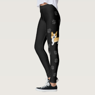 Leggings Pembroke Gallois Corgi Dessin Chien et Pâtes