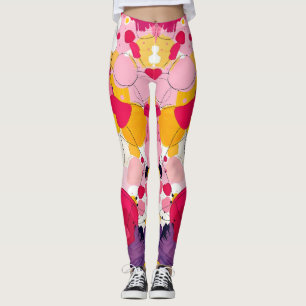 Leggings "Pensées d'amour aléatoires" - Abstrait coloré