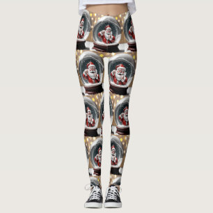 Leggings Père Noël coincé dans un Snow Globe Funny Christma