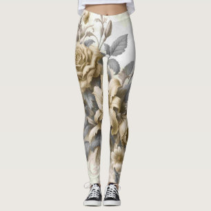 Leggings Perfection florale Jaune antique