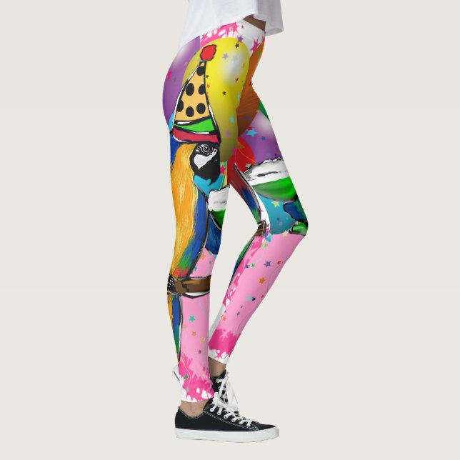 Leggings Perroquets d'anniversaire (Droite)