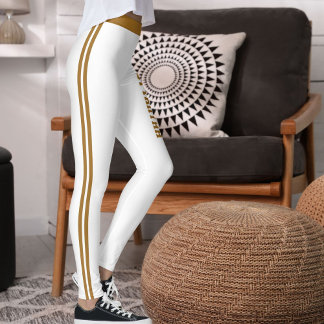 Leggings Personalize Name Quote Active Women Striped Yoga