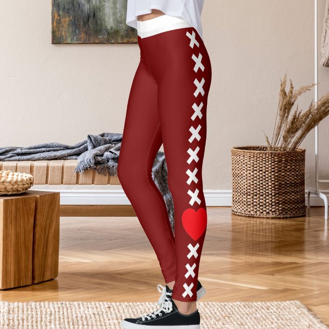 Leggings Personalized Happy Valentine's Day Pet Lovers Red (Créateur téléchargé)