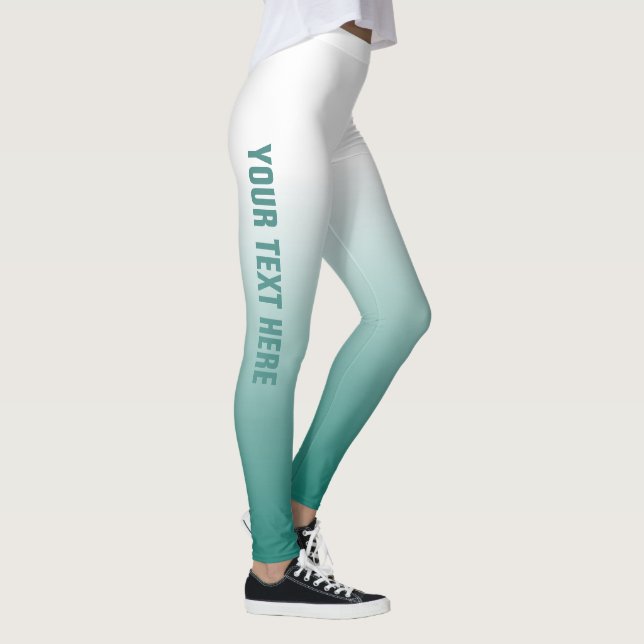 Leggings Personnalisé Modèle Turquoise Vert bleu personnali (Droite)