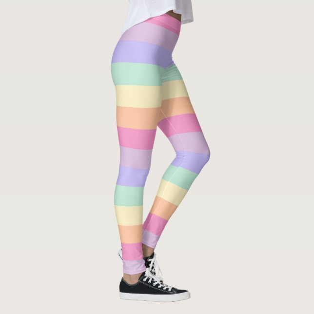 Leggings Personnalisé Rose Jaune Bleu Vert Purple Femmes (Droite)
