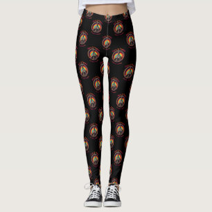 Leggings Personnaliser du panneau de paix Hippie Tie Dye Am
