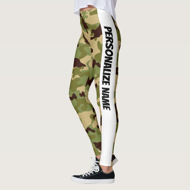 Leggings PERSONNALISER LE Camouflage Vert DE L'Armée (Gauche)