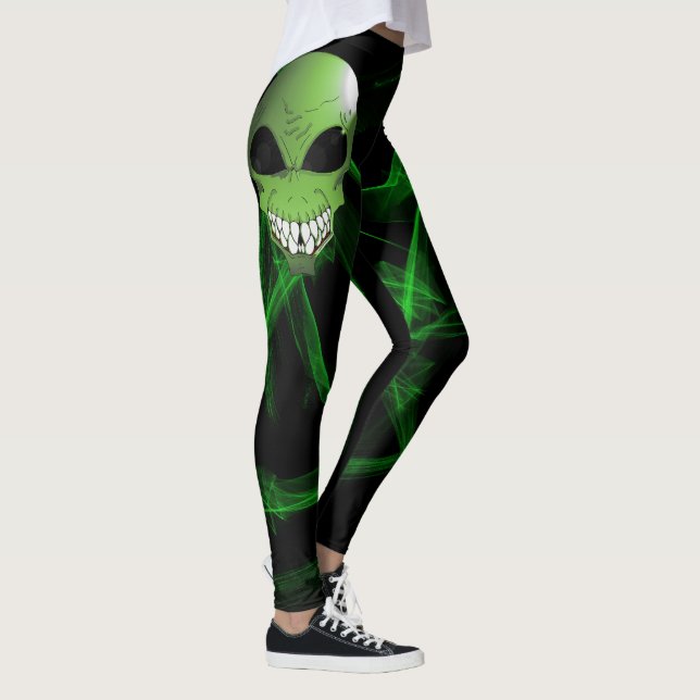 leggings personnalisés aliens verts (Droite)