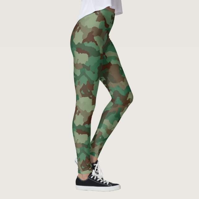 Leggings Personnalisés Camo Vert (Droite)