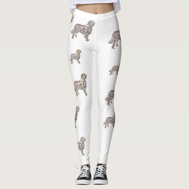 Leggings personnalisés d'art de chien du Labrador (Devant)
