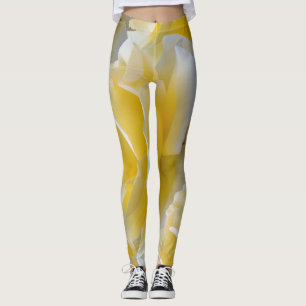 Leggings Pétales de rose jaune
