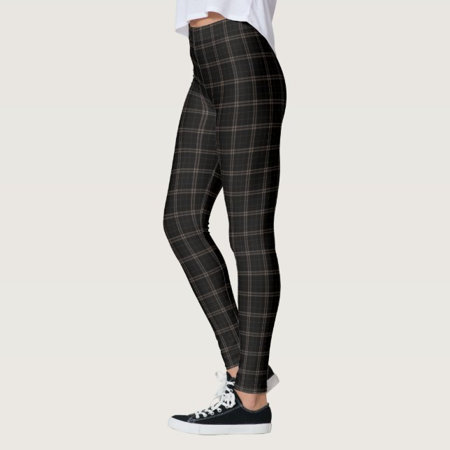 Leggings Petit plaid de tartan jaune rouge blanc noir (Gauche)