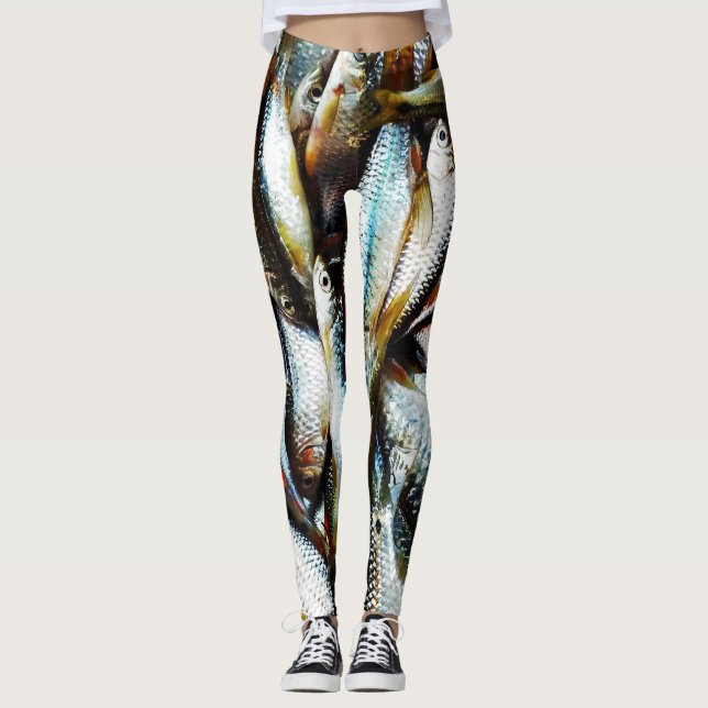 Leggings Petit poisson blanc (Devant)