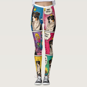 Leggings Petit Roi Grande Paix Chien Drôle