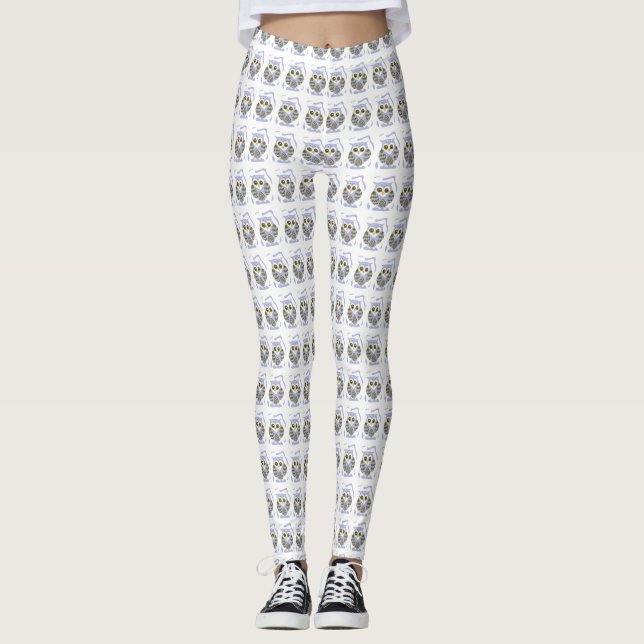 Leggings Petite Chouette Bleue (Devant)