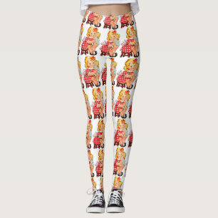 Leggings Petite fille rétro vintage poupée enfant