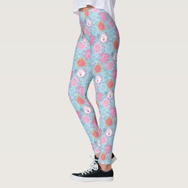 Leggings Petite Mlle Princesse | Joli Motif rose et bleu (Gauche)