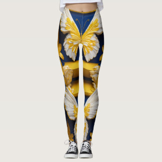 Leggings Petites ailes Angel en Jaune Radiant avec G Élégan