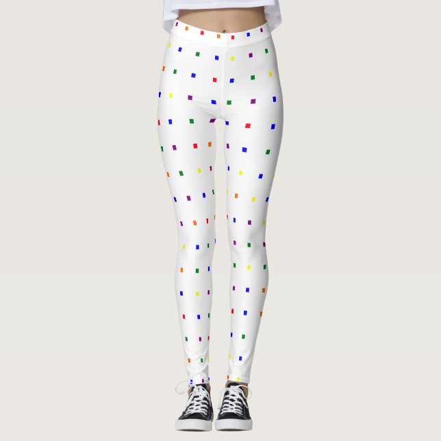 Leggings Petites couleurs Motifs Carrés (Devant)
