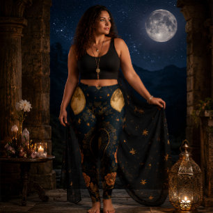 Leggings Phases lunaires célestes Astrologie botanique