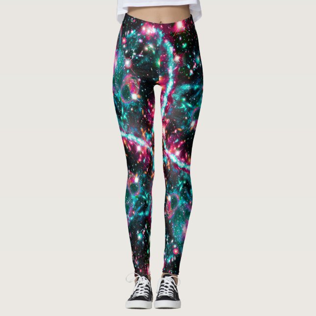 Leggings Phosphorescence Champ d'étoile sur tous les Leggin (Devant)