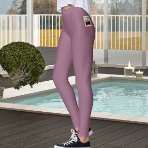 Leggings Photo de compagnie personnalisée Texte Moderne Neu