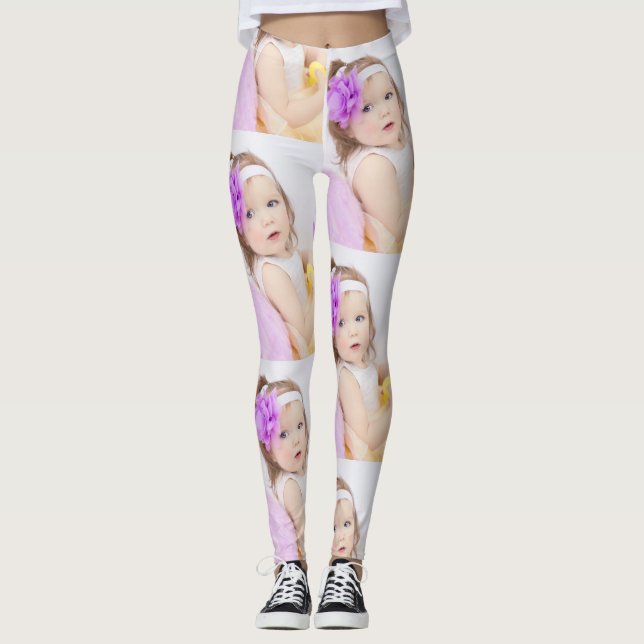 Leggings Photo personnalisée Bébé Fille Enfant (Devant)