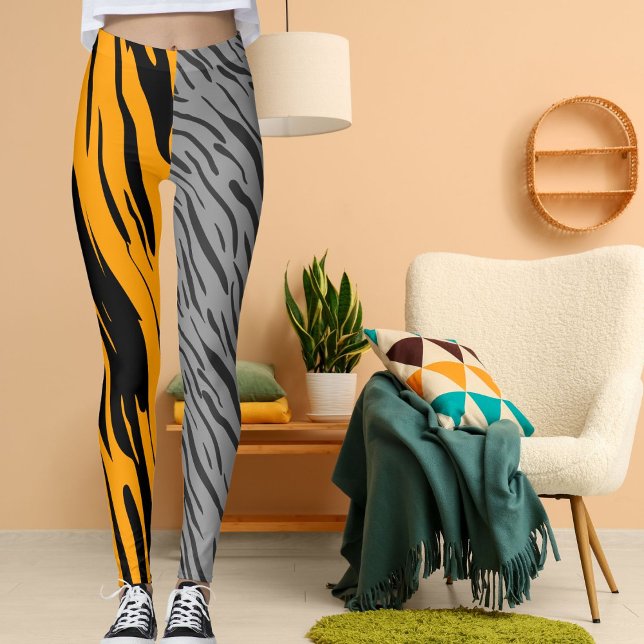 Leggings Photo personnalisée Leopard Wild Cat Motif animal (Créateur téléchargé)