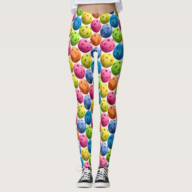 Leggings Pickleball coloré (Devant)