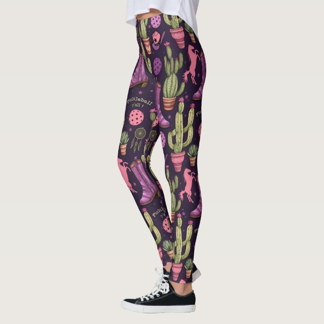Leggings 🐴 🌵 Pickleball Cowgirl (Gauche)