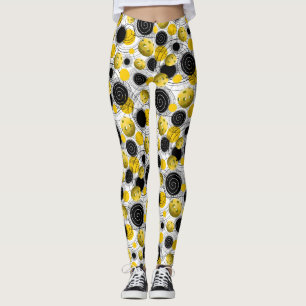 Leggings Pickleballs jaune d'or - guêtres