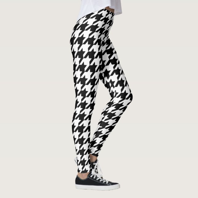 Leggings Pied de fond noir et blanc (Droite)