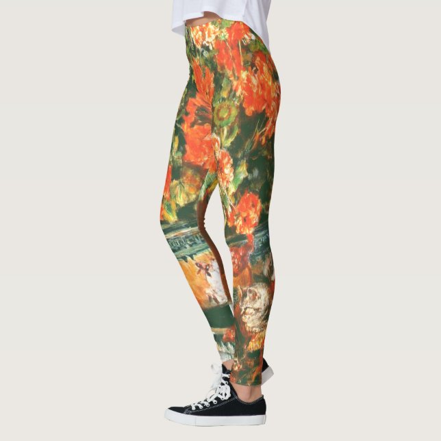 Leggings Pierre-Auguste Renoir Geraniums Et Chats (Gauche)