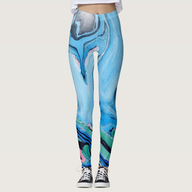 Leggings Pierre de marbre multicolore (Devant)