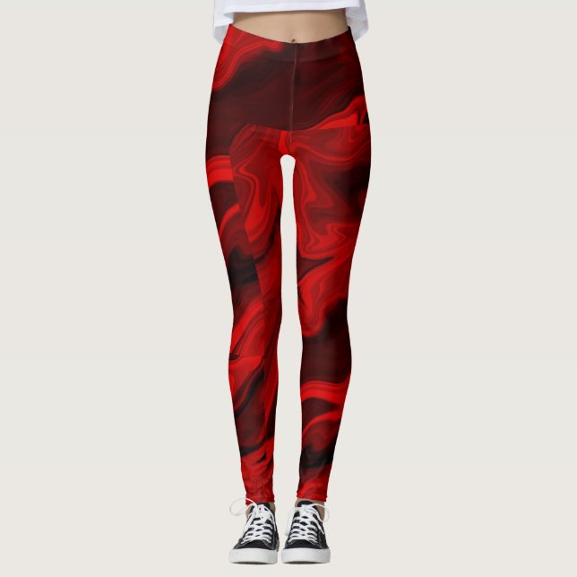 Leggings Pierre de marbre Regardez sang Jambes rouges (Devant)