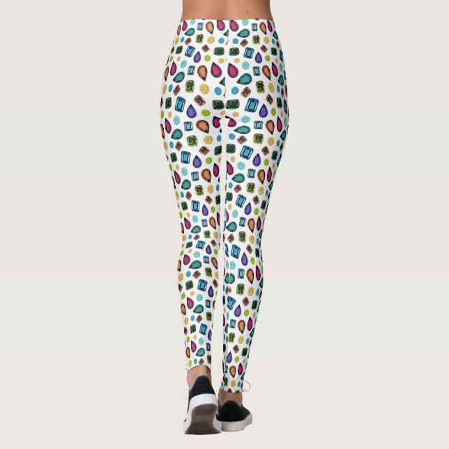 Leggings Pierres à gemmes partout sur les légendes imprimée (Dos)