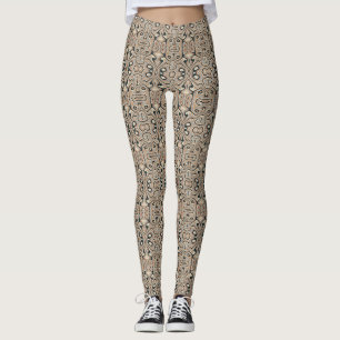 Leggings Pierres Naturelles de Quartz Abstrait Vintage