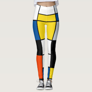 Leggings Piet Mondrian Composition A - Art Moderne Abstrait