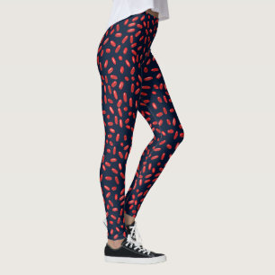 Leggings Pilules rouges Motif répétitif