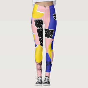 Leggings Pinceau Abstrait Rétro (10)