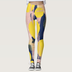 Leggings Pinceau Abstrait Rétro (8)