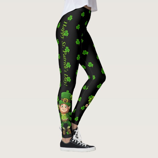 Leggings Pincée Preuve Joyeux Happy St. Patrick's Day Clove (Droite)